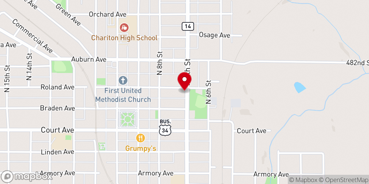 Map showing location of Community of Christ Church