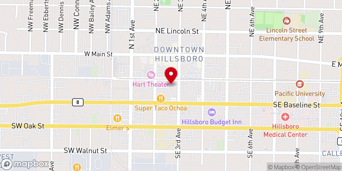 Map showing location of Iglesia Fuego Santo