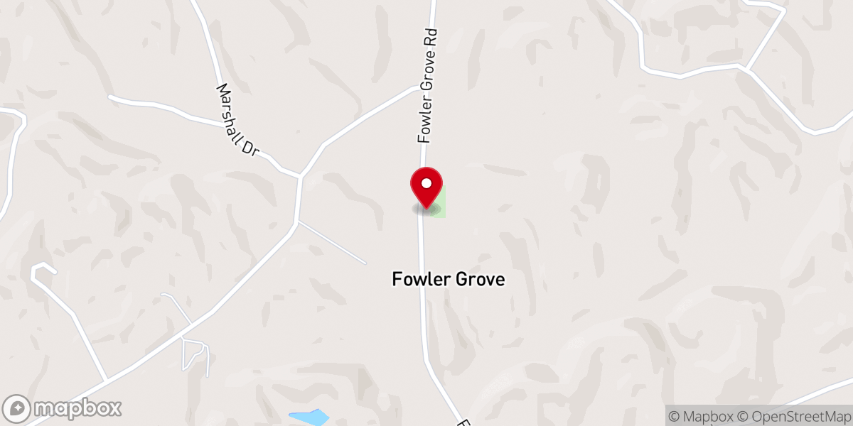Map showing location of Fowlers Grove Church