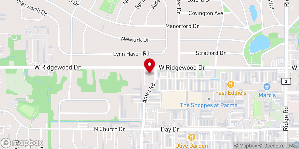 Map showing location of The Grace Place at All Saints Episcopal Church