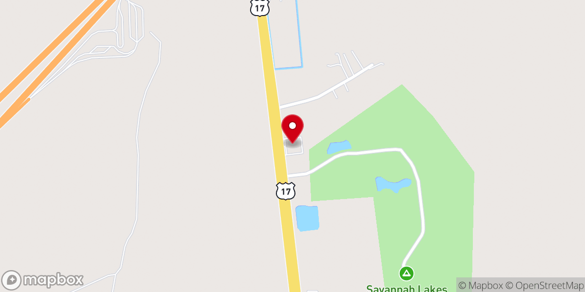 Map showing location of Fe y Gloria Church