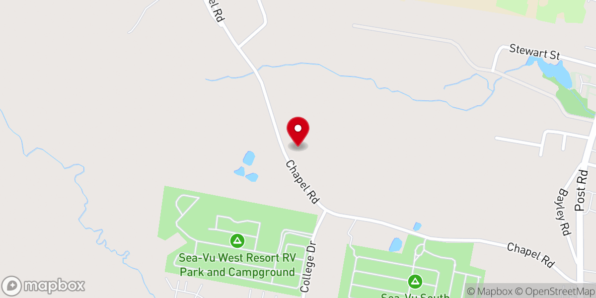 Map showing location of Shores Church