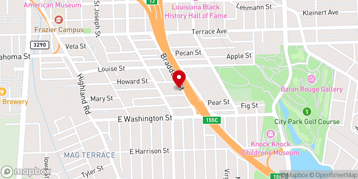 Map showing location of Fairview Baptist Church