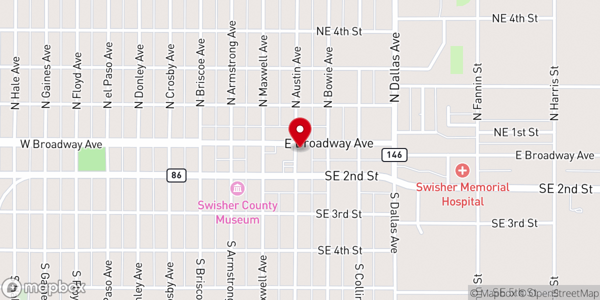 Map showing location of New Fellowship Baptist Church