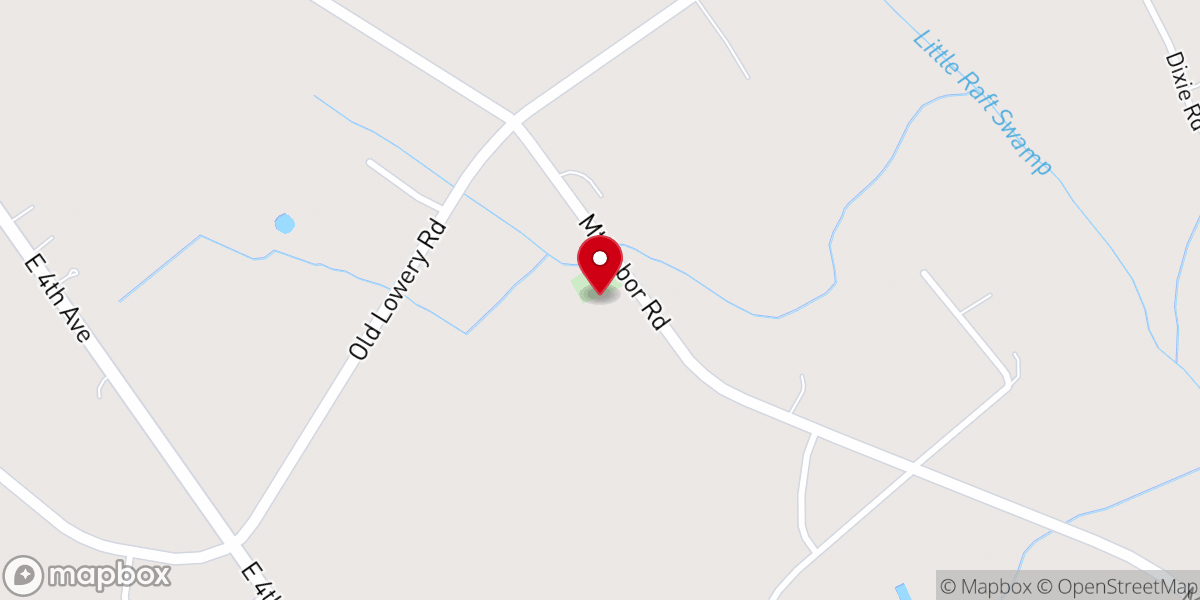 Map showing location of Galilee Baptist Church