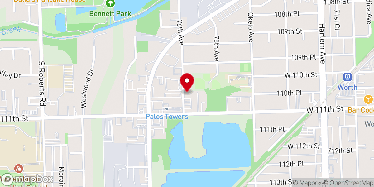 Map showing location of St Mark Evangelical Lutheran