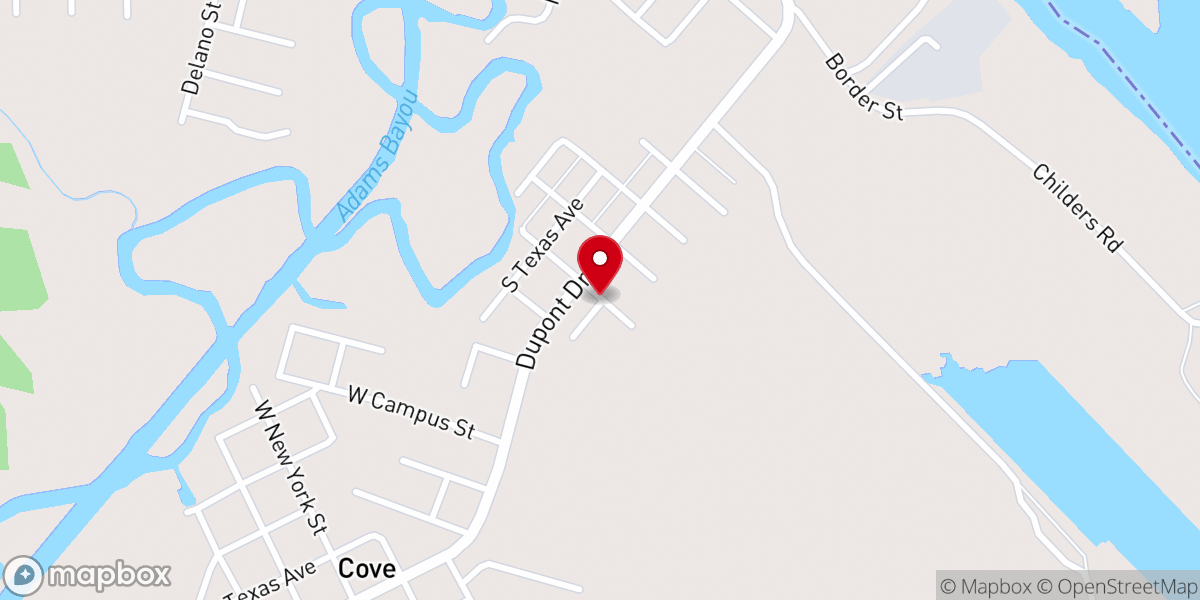 Map showing location of Cove Baptist Fellowship Center