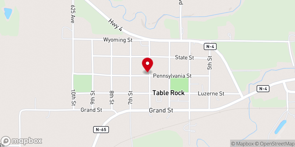 Map showing location of Church of Christ