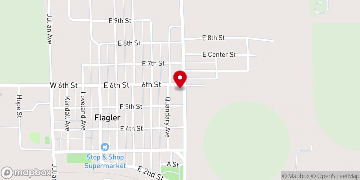 Map showing location of Church of Christ