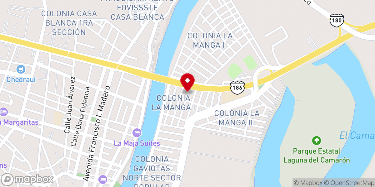 Map showing location of CasadeDios Villahermosa