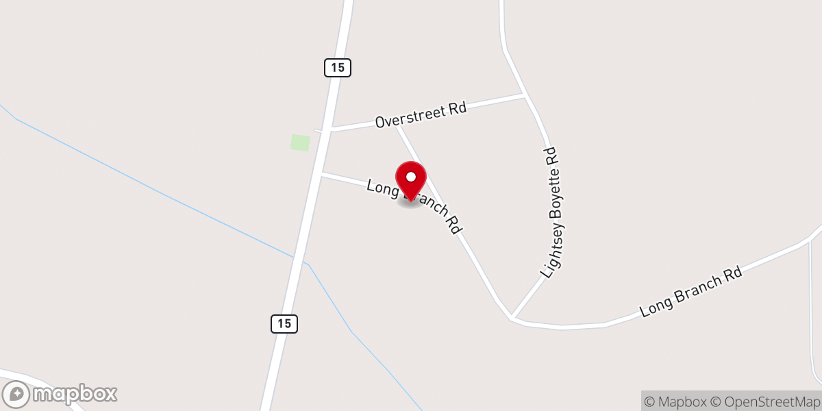 Map showing location of Long Branch Mennonite Church