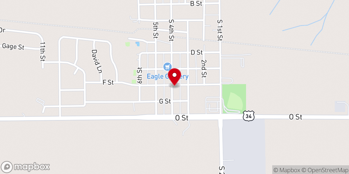 Map showing location of Eagle United Methodist Church