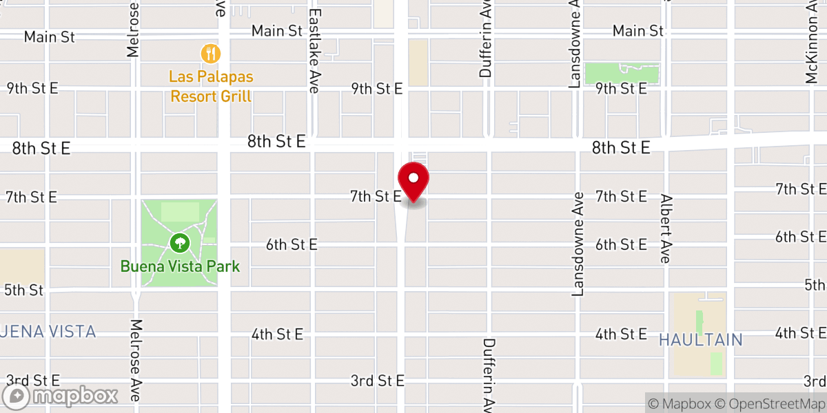 Map showing location of Augustana Lutheran Church