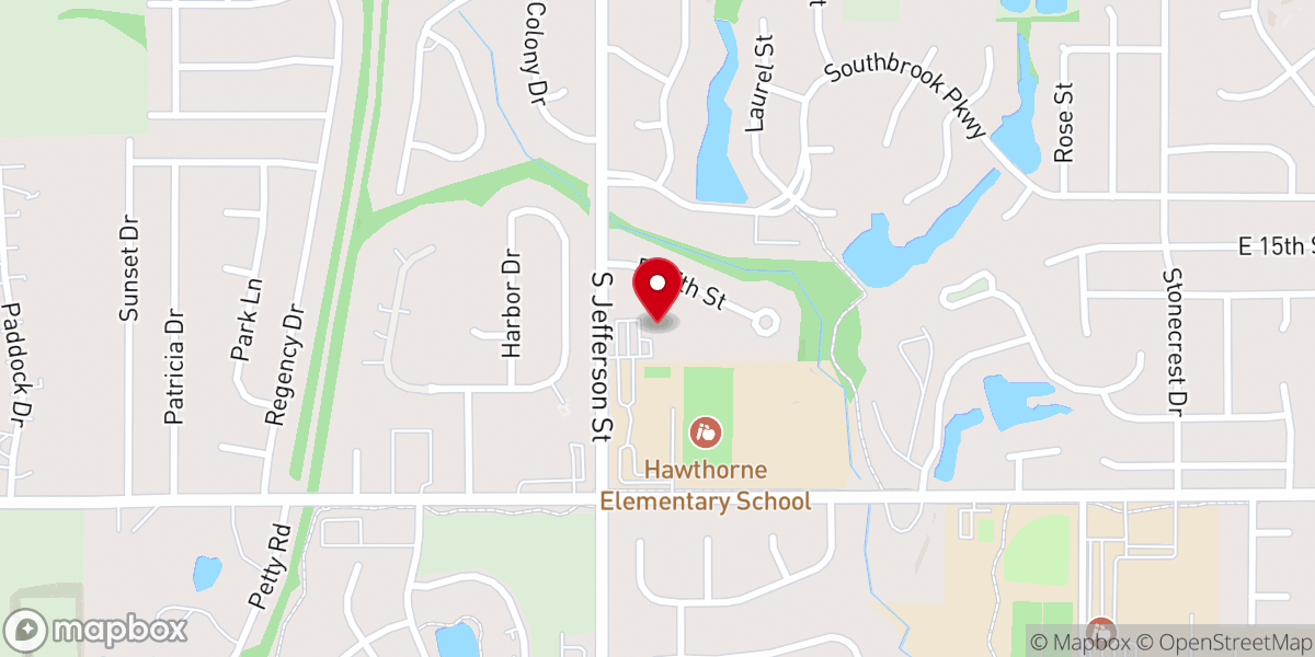 Map showing location of Trinity Lutheran Church