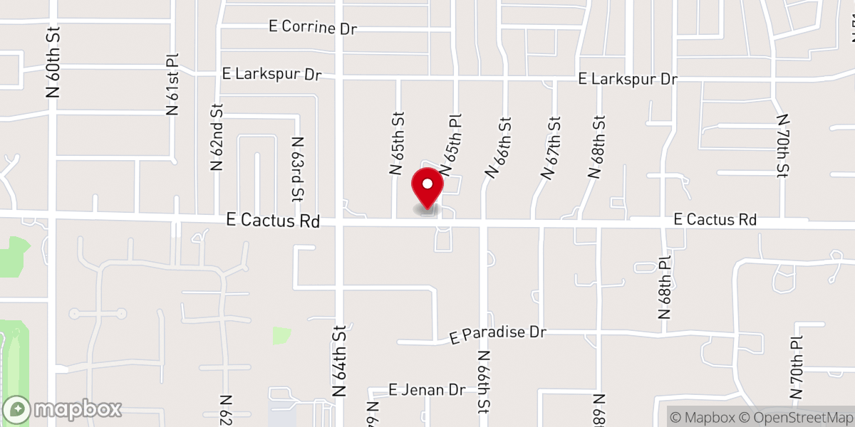 Map showing location of Scottsdale Worship Center