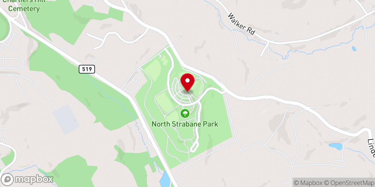Map showing location of North Strabane Township Park