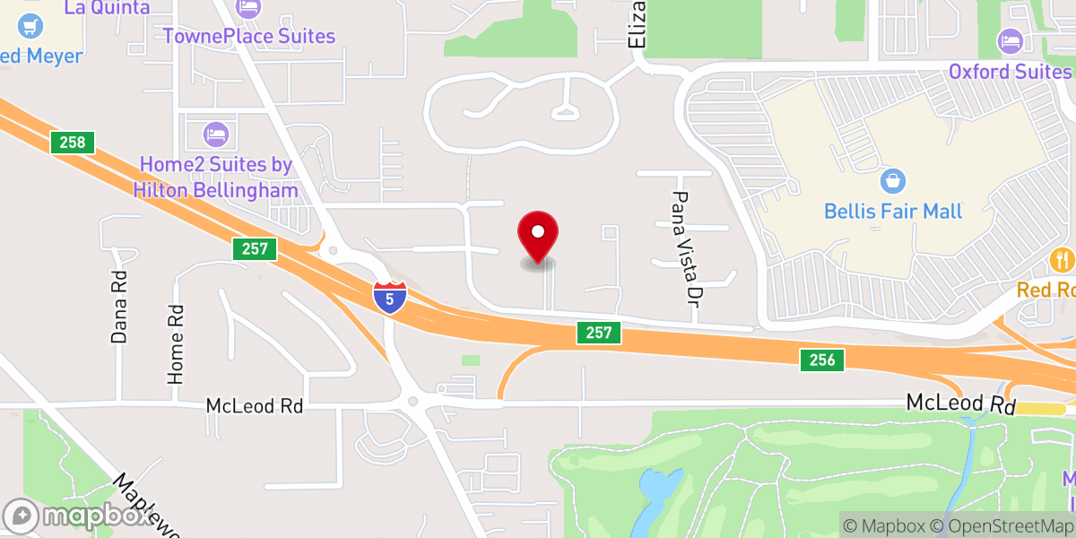 Map showing location of A meeting place of the church in Bellingham