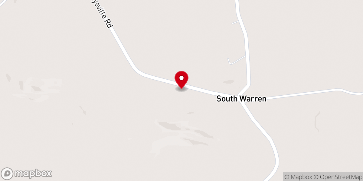 Map showing location of South Warren Community Church