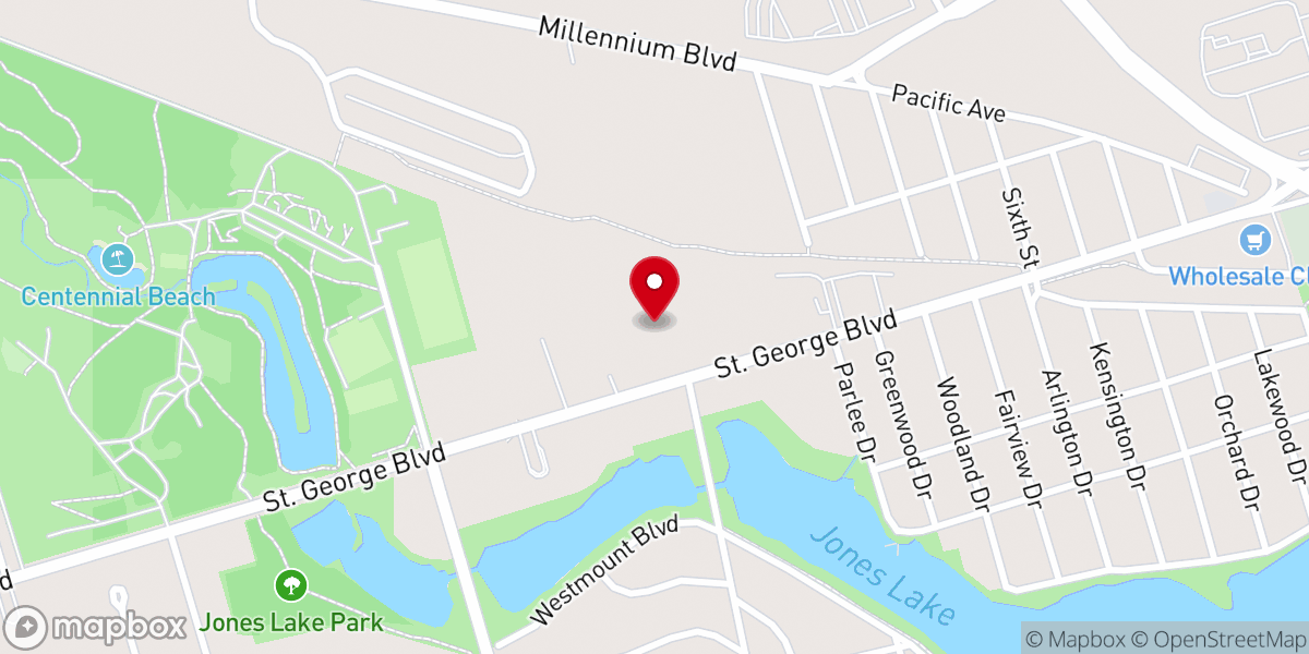 Map showing location of Églises - Vases d'Honneur du Grand Moncton