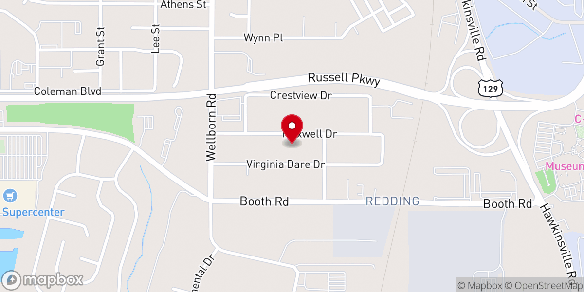 Map showing location of Christ Gospel Church of Warner Robins