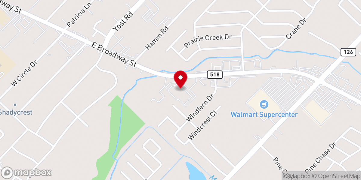 Map showing location of First Church - Pearland