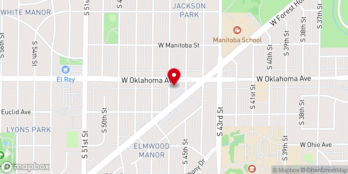 Map showing location of Jackson Park Ev Lutheran Church