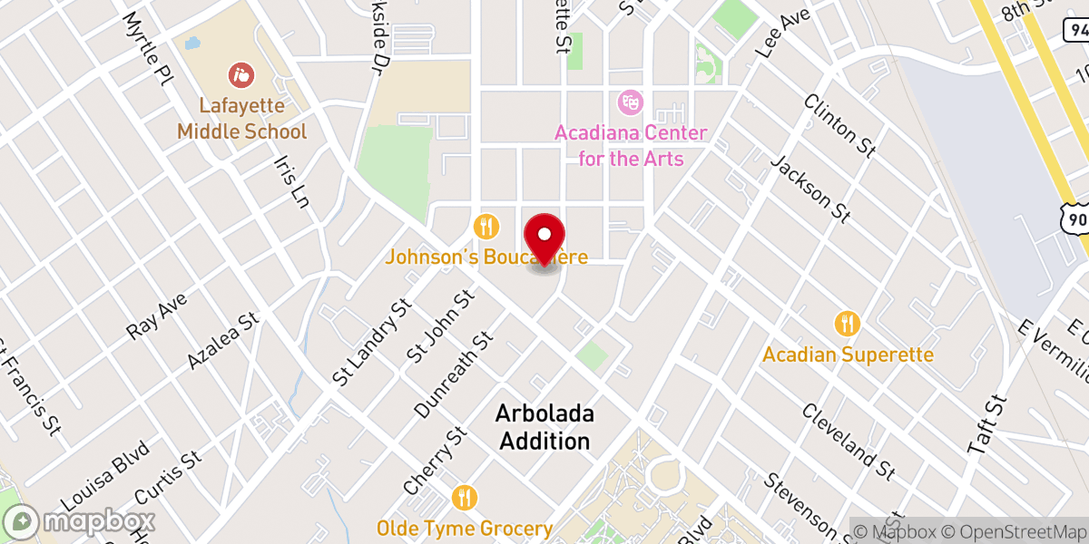 Map showing location of First Baptist College House