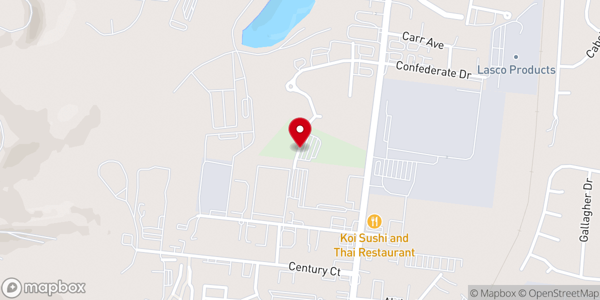 Map showing location of Rolling Hills Community Church (Franklin Campus)