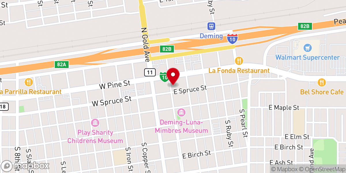 Map showing location of Victory Outreach