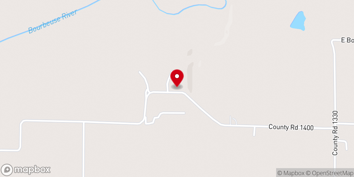 Map showing location of Oak Grove Church of Christ
