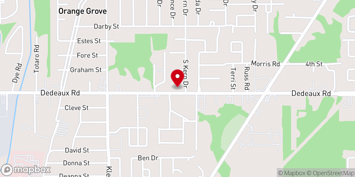 Map showing location of Crossroads Assembly of God