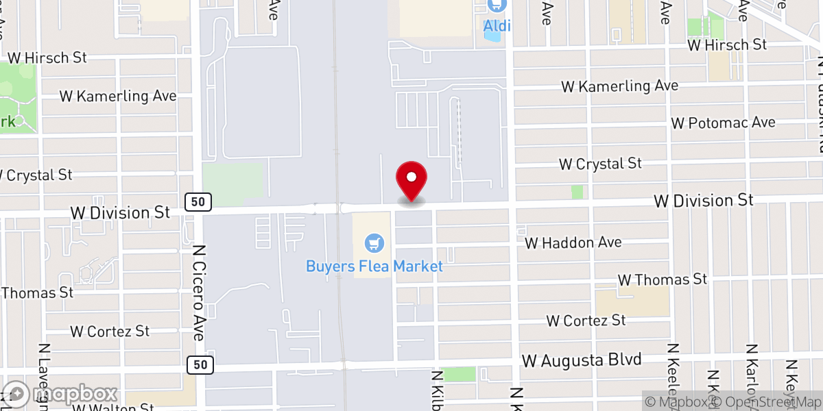 Map showing location of New Birth Christian Center