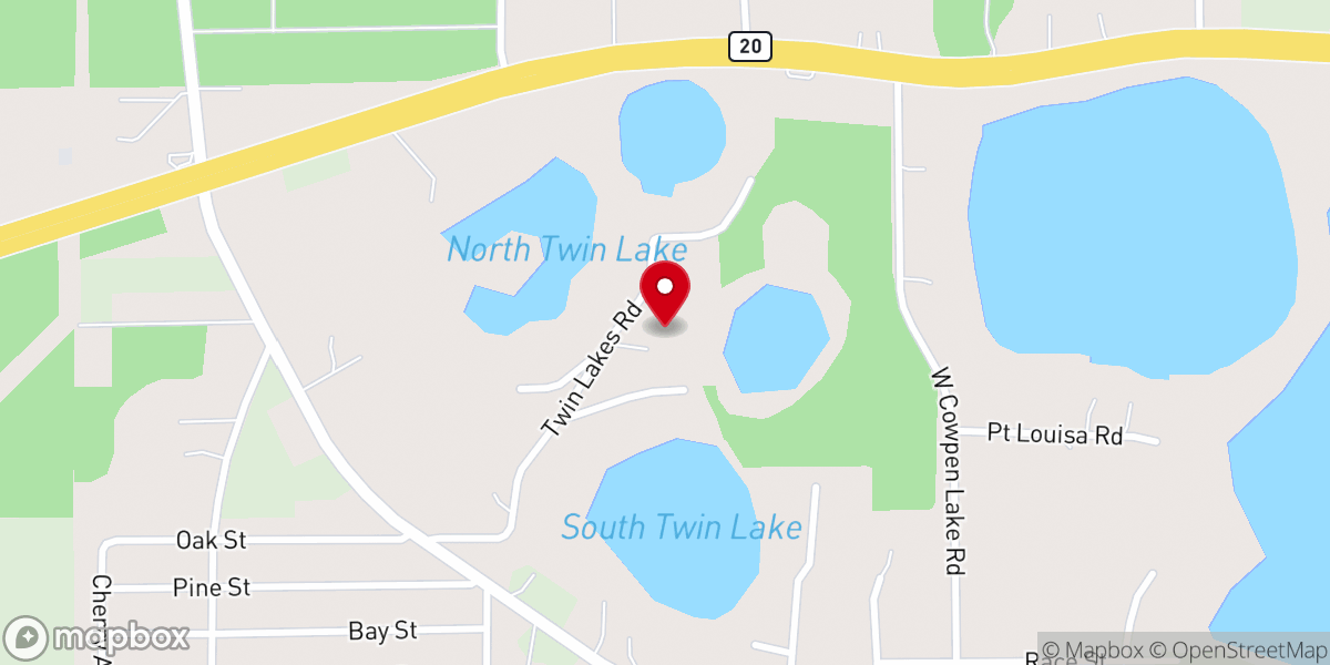 Map showing location of Camp Good News