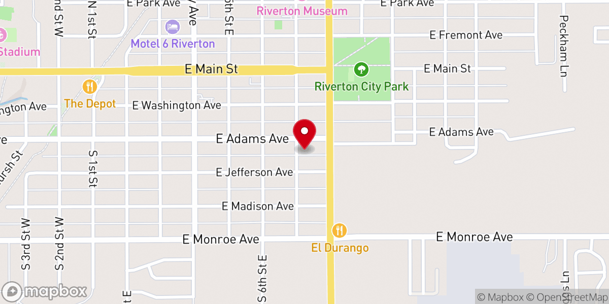 Map showing location of First Assembly of God