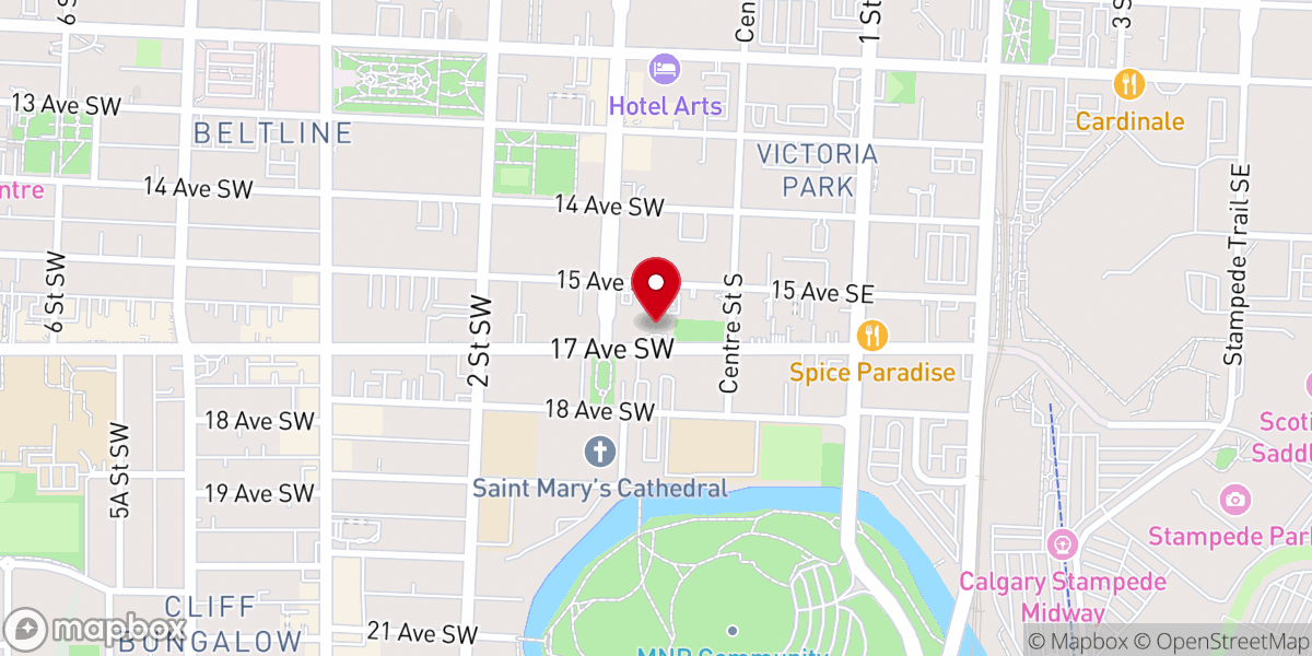 Map showing location of Catholic Pastoral Centre
