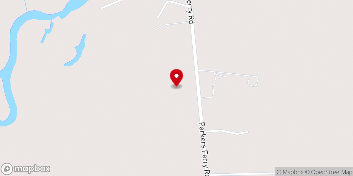 Map showing location of Hopewell Baptist Church