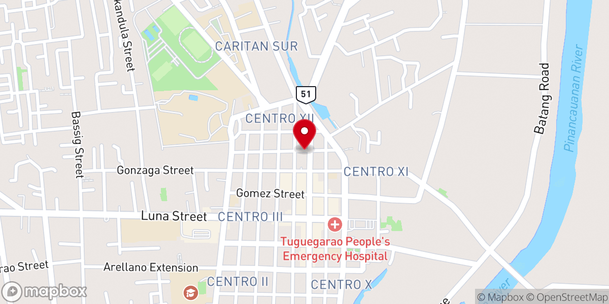 Map showing location of Jesus Is Alive Community