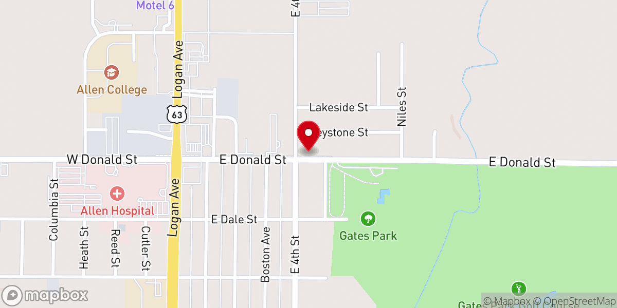 Map showing location of Good Shepherd Lutheran Church