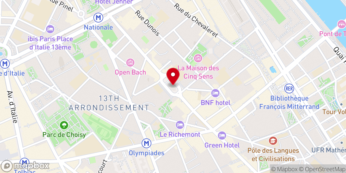 Map showing location of Église Notre-Dame de la Gare