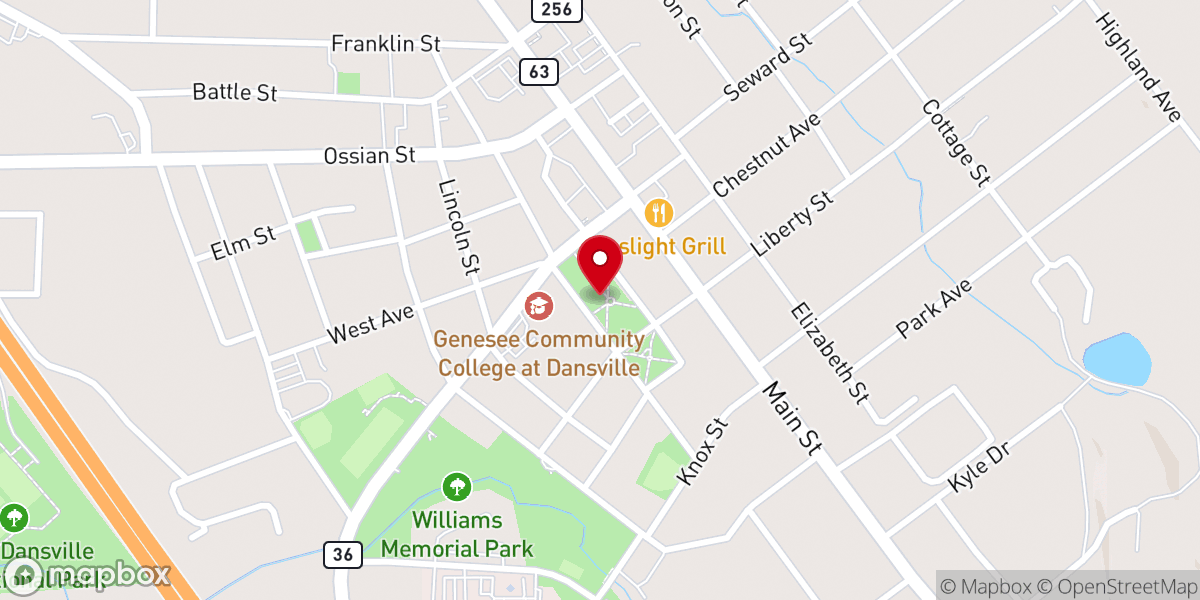 Map showing location of Church Square Park