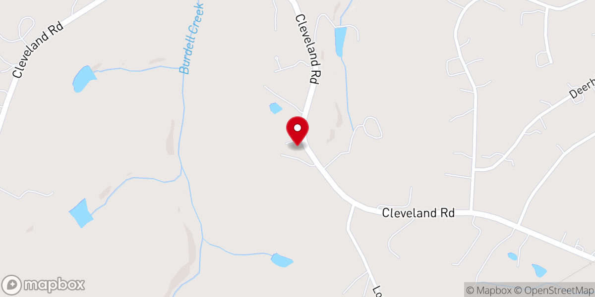 Map showing location of Cleveland Road Baptist Church