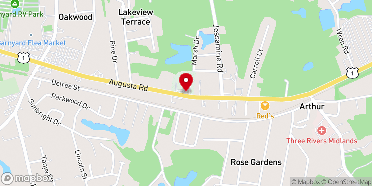 Map showing location of Fellowship Baptist Church