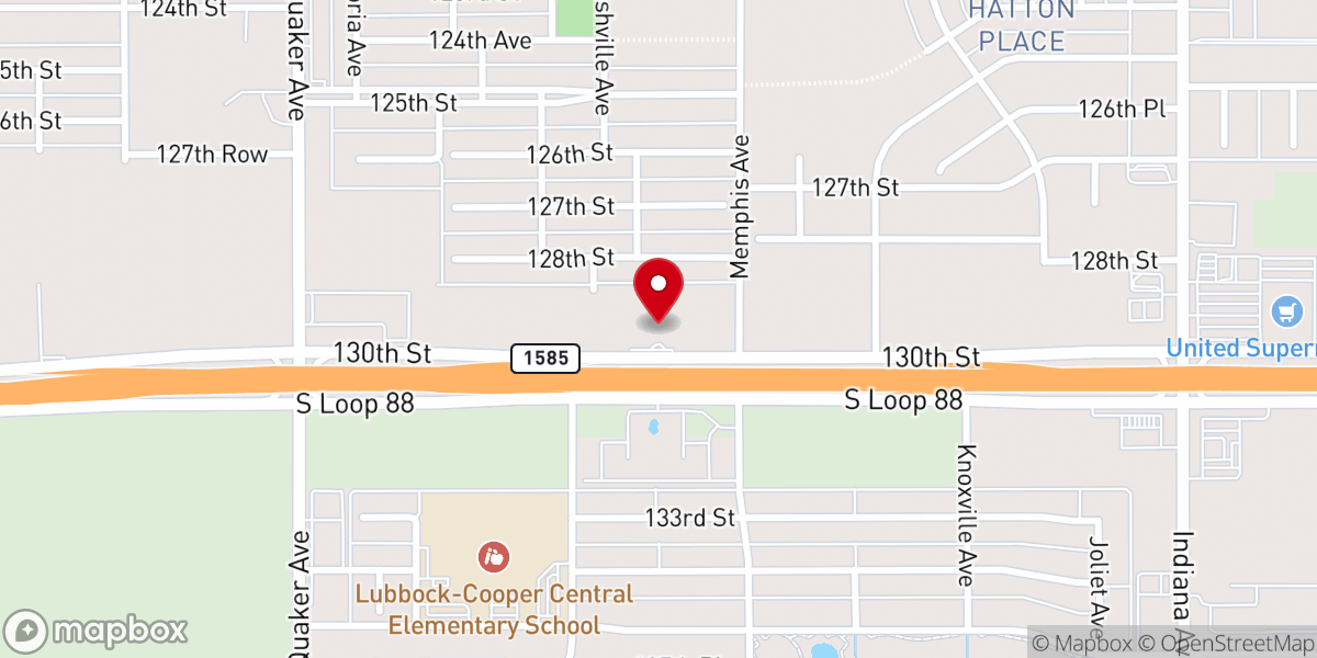 Map showing location of First Presbyterian Church