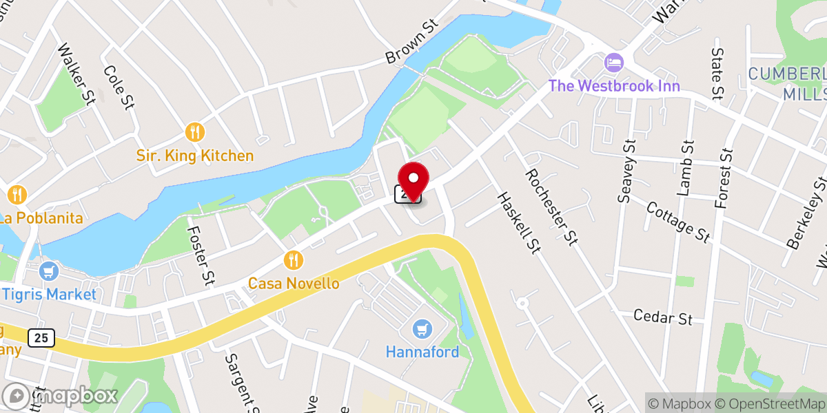Map showing location of Trinity Lutheran Church