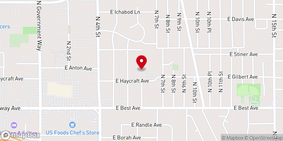 Map showing location of Saint Pius X Catholic Church