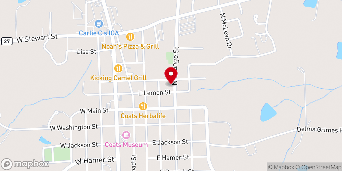Map showing location of St. Luke AME Zion Church