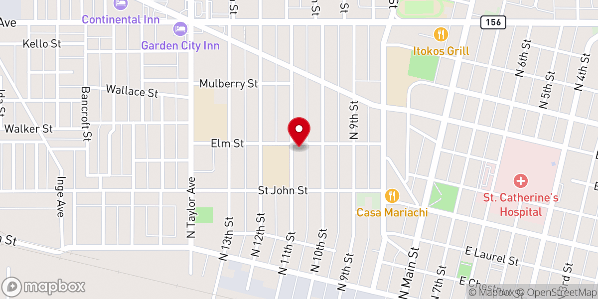 Map showing location of Casa de Dios Garden City