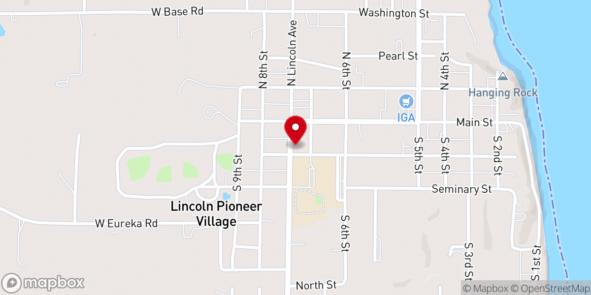 Map showing location of Rockport First Baptist Church