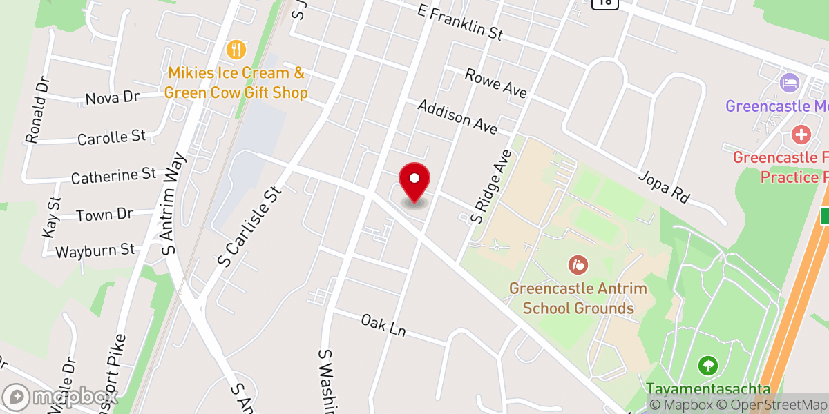 Map showing location of Otterbein United Brethren in Christ Church