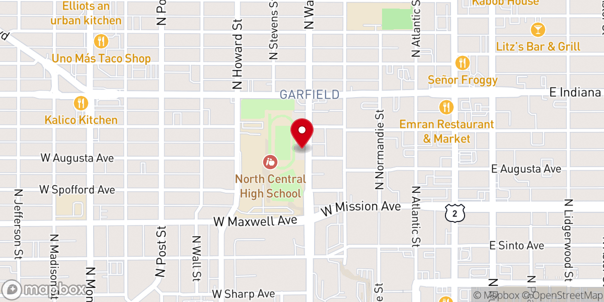 Map showing location of Holy Trinity Greek Orthodox Church
